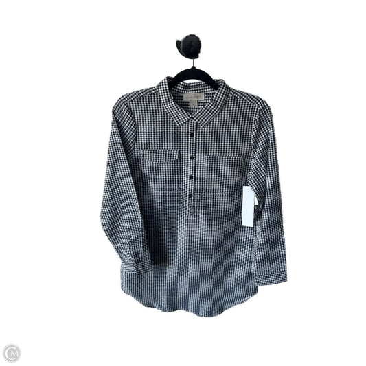 Tunic Long Sleeve By Charlie Paige In Black & White, Size: S