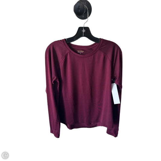 Athletic Top Long Sleeve Crewneck By Tek Gear In Maroon, Size: M