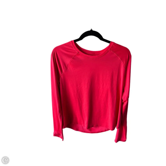 Athletic Top Long Sleeve Crewneck By Tek Gear In Orange, Size: S