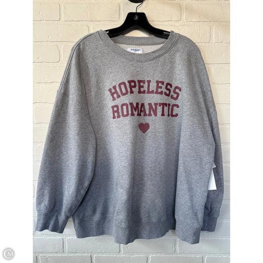Sweatshirt Crewneck By Old Navy In Grey, Size: L