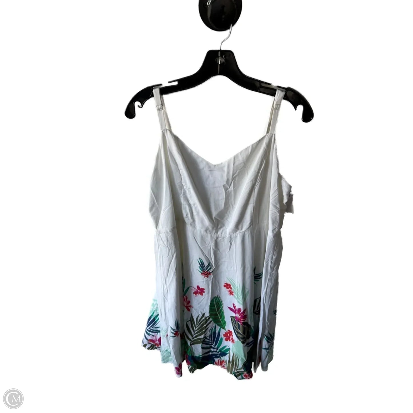 Dress Casual Short By Old Navy In Green & White, Size: Xl