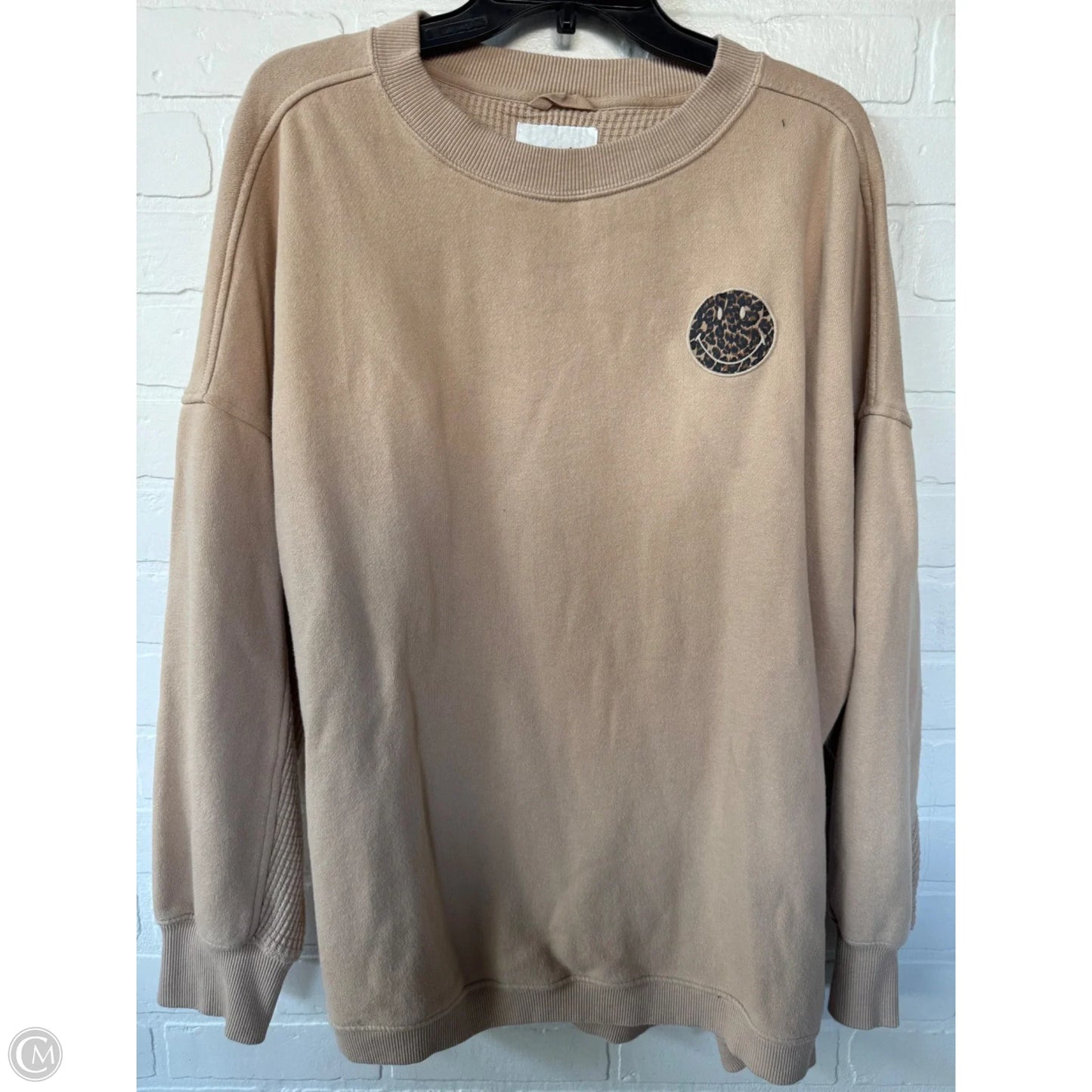 Sweatshirt Crewneck By Aerie In Tan, Size: L
