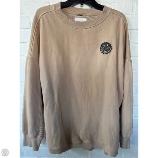 Sweatshirt Crewneck By Aerie In Tan, Size: L