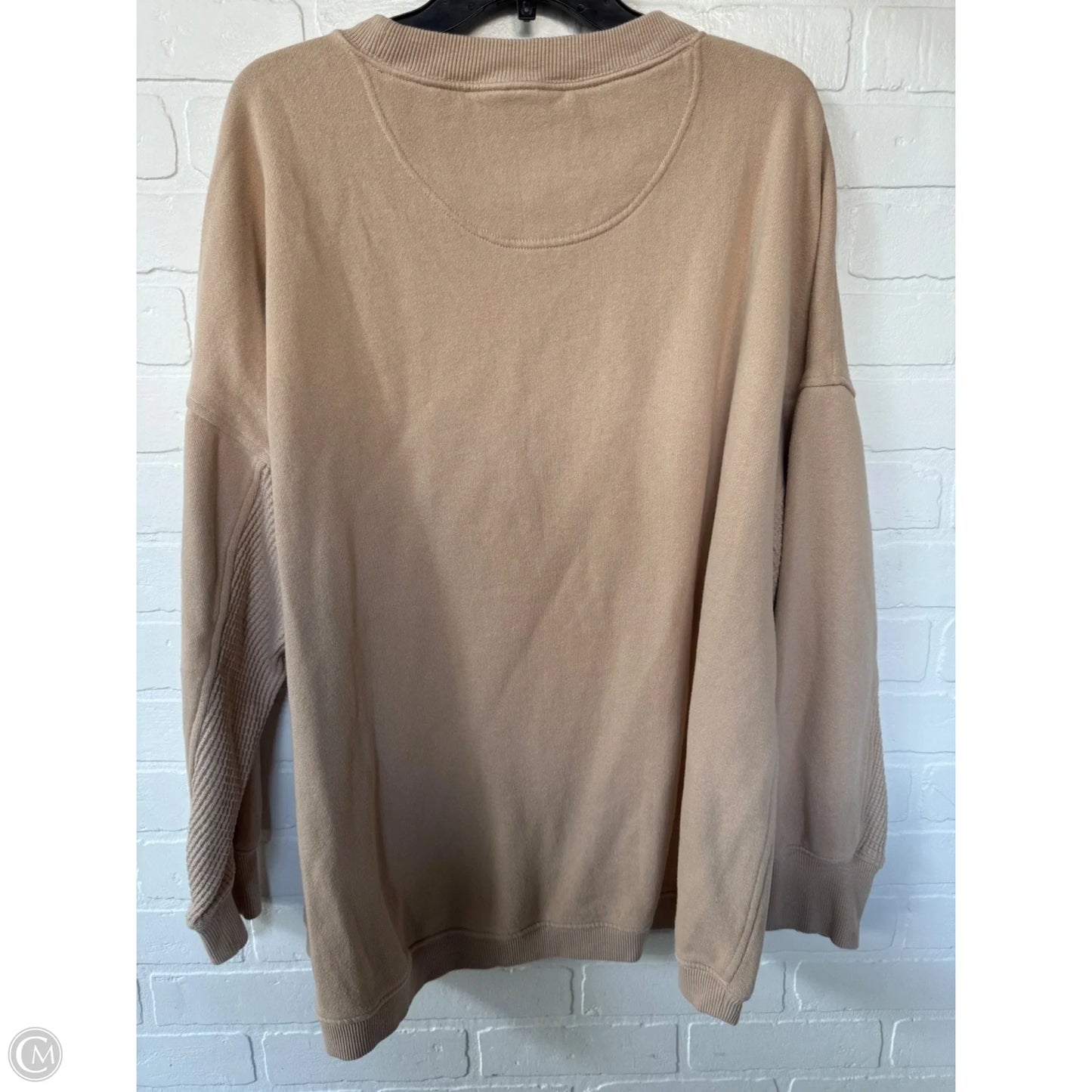 Sweatshirt Crewneck By Aerie In Tan, Size: L