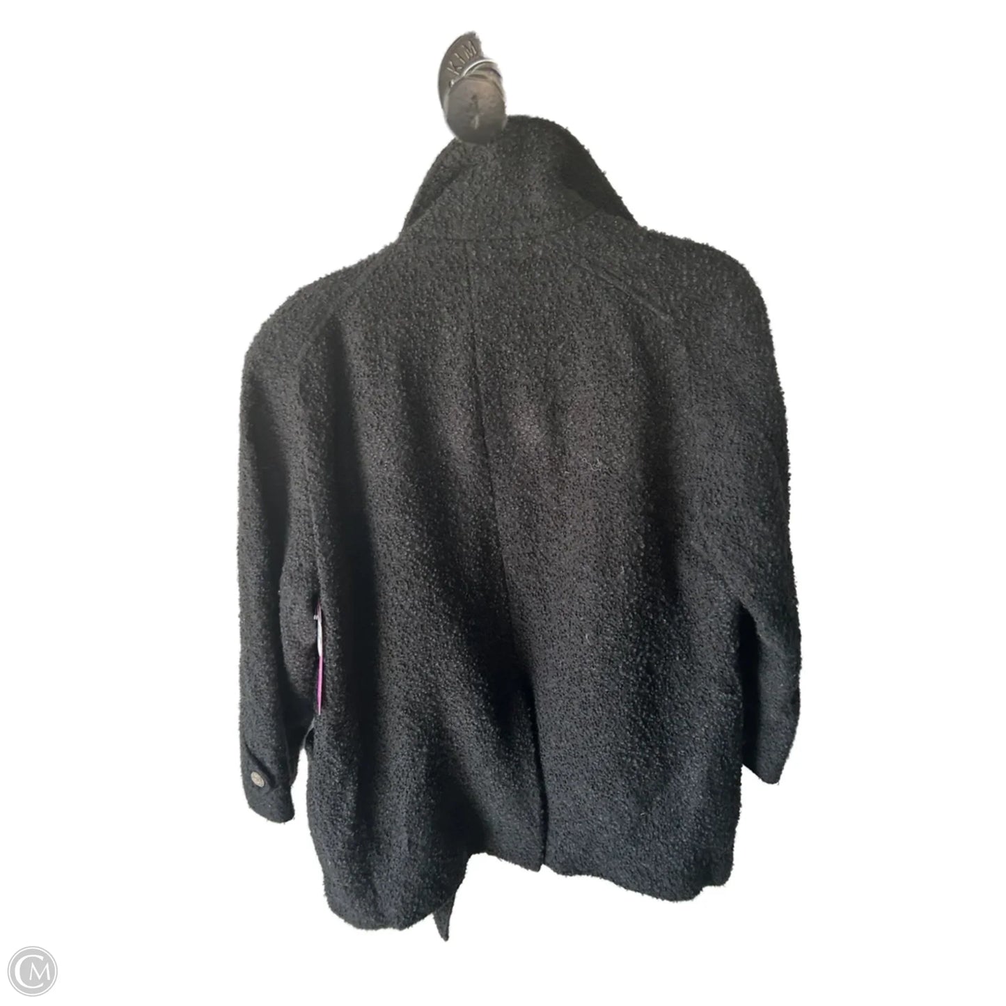 Coat Faux Fur & Sherpa By Anne Klein In Black, Size: M