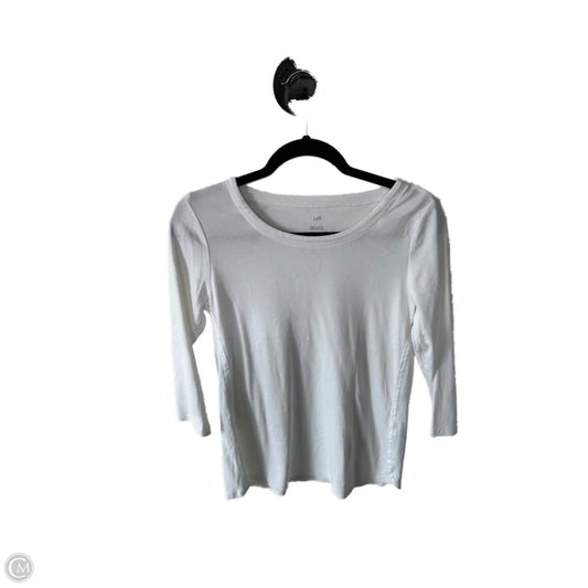 Top 3/4 Sleeve Basic By J. Jill In White, Size: S