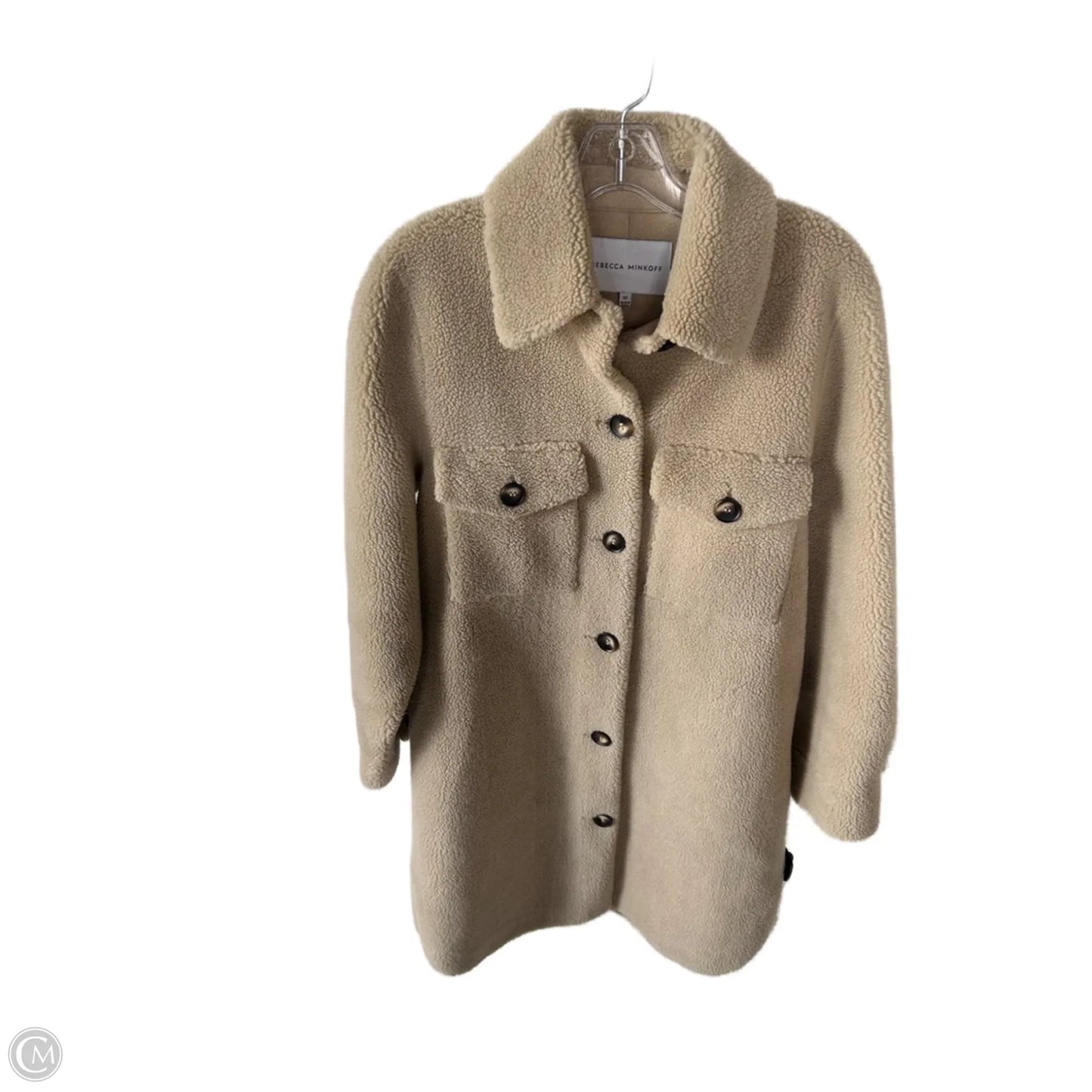Coat Designer By Rebecca Minkoff In Tan, Size: M