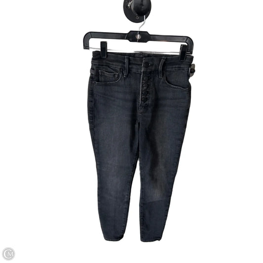 Jeans Skinny By Good American In Black Denim, Size: 2