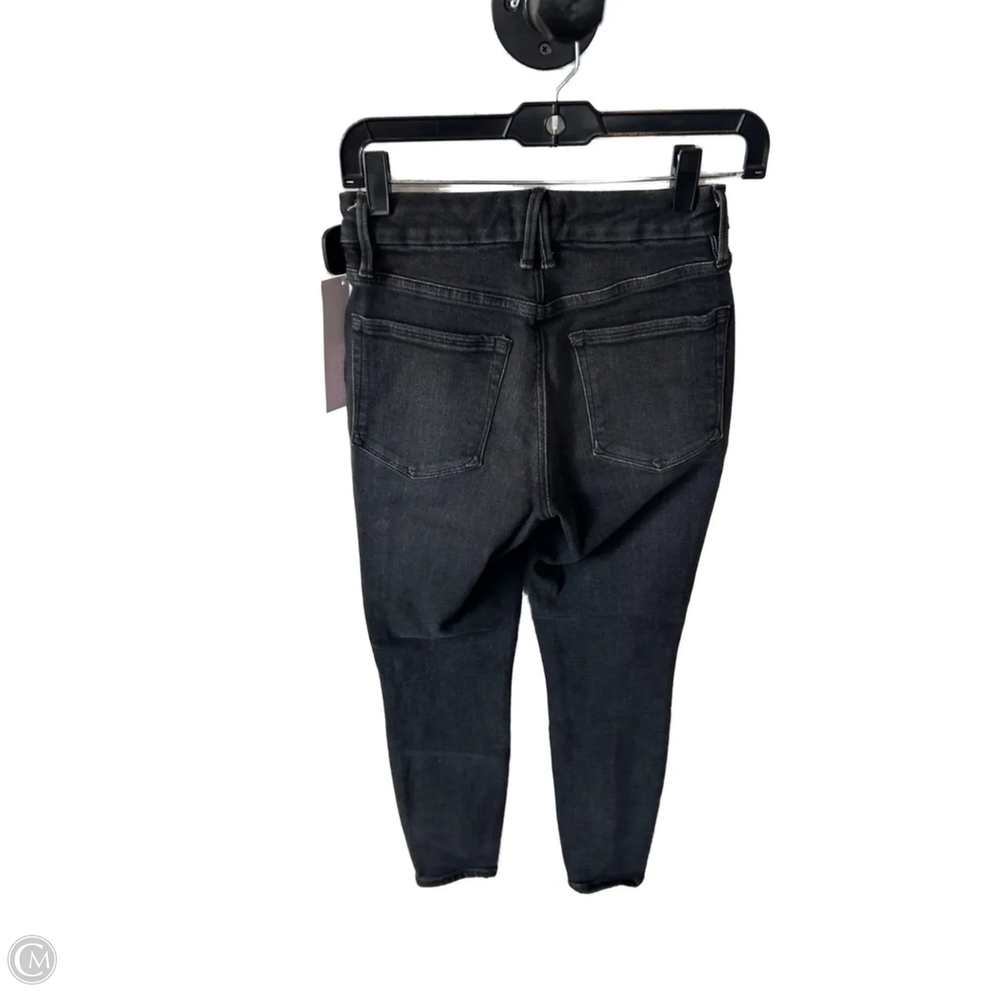 Jeans Skinny By Good American In Black Denim, Size: 2