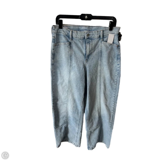 Jeans Wide Leg By Gap In Blue Denim, Size: 12