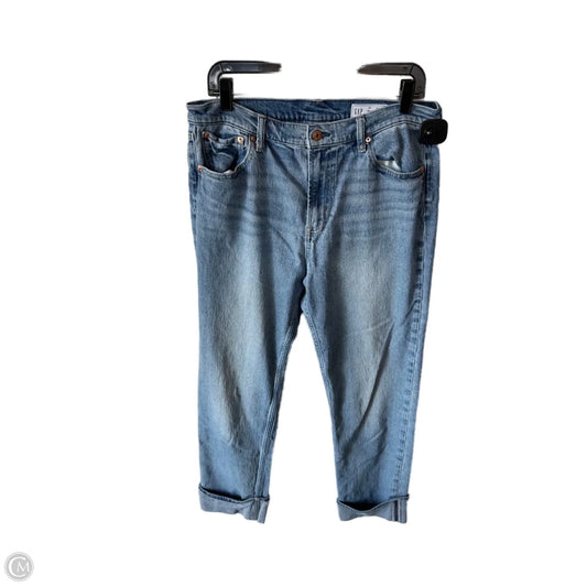 Jeans Straight By Gap In Blue Denim, Size: 14