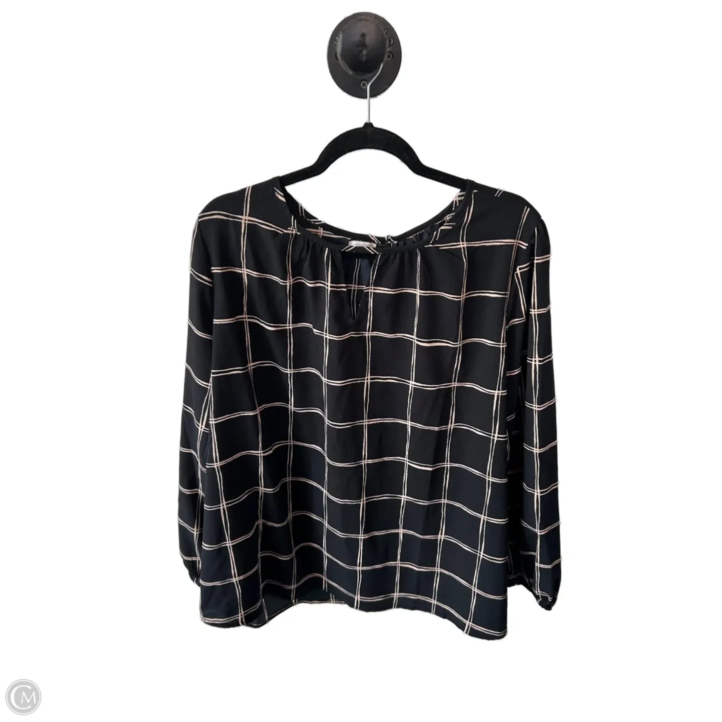 Top Long Sleeve By Maurices In Black & Cream, Size: 2x