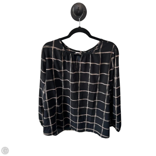 Top Long Sleeve By Maurices In Black & Cream, Size: 2x