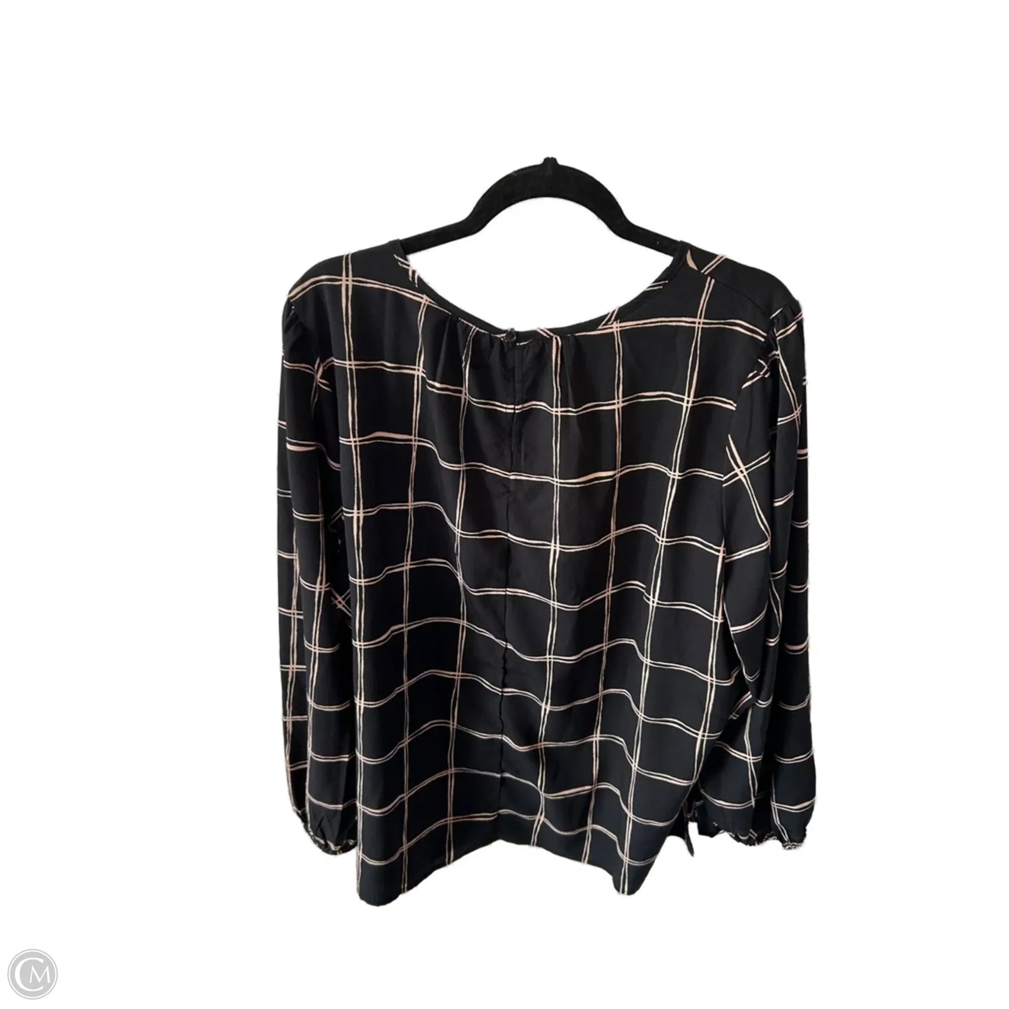 Top Long Sleeve By Maurices In Black & Cream, Size: 2x