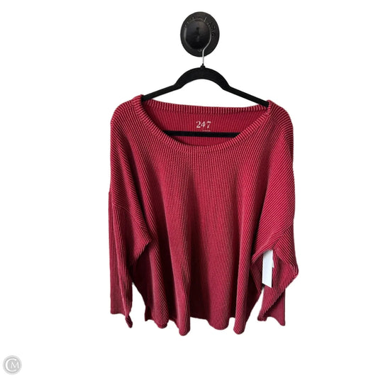 Top Long Sleeve By Maurices In Red, Size: 2x