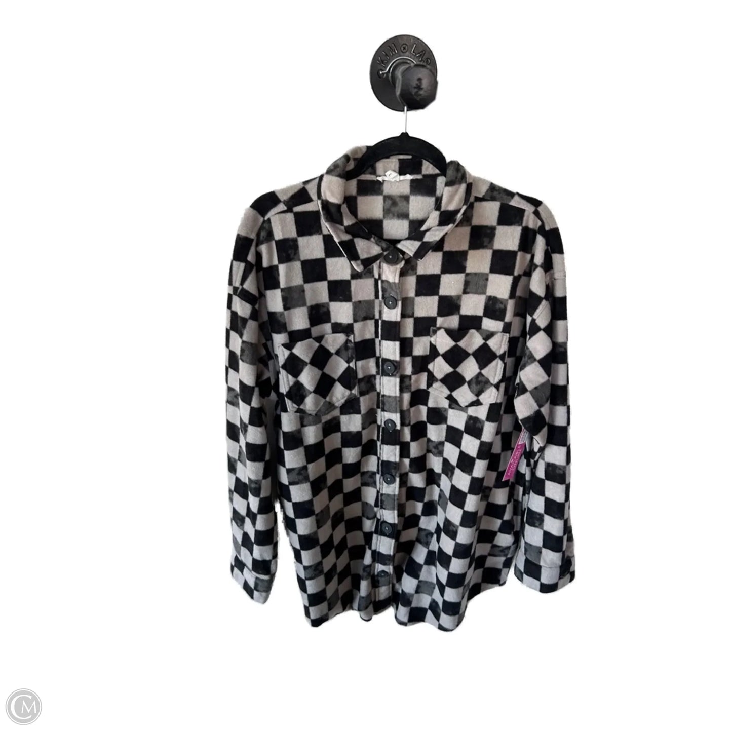 Top Long Sleeve By Maurices In Black & Cream, Size: L