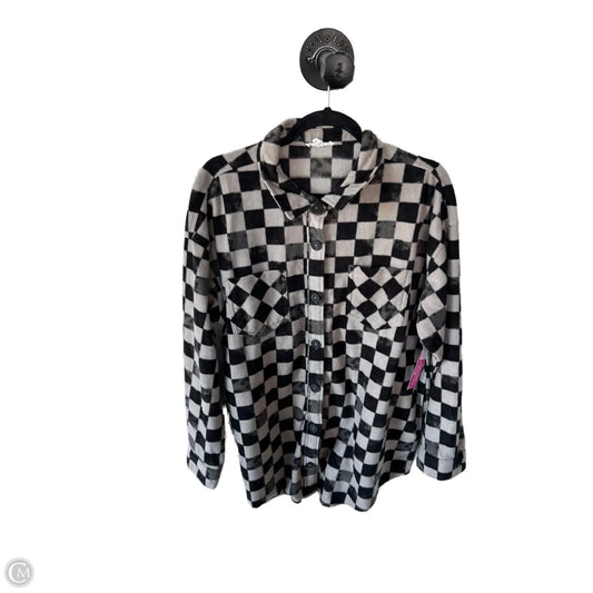 Top Long Sleeve By Maurices In Black & Cream, Size: L