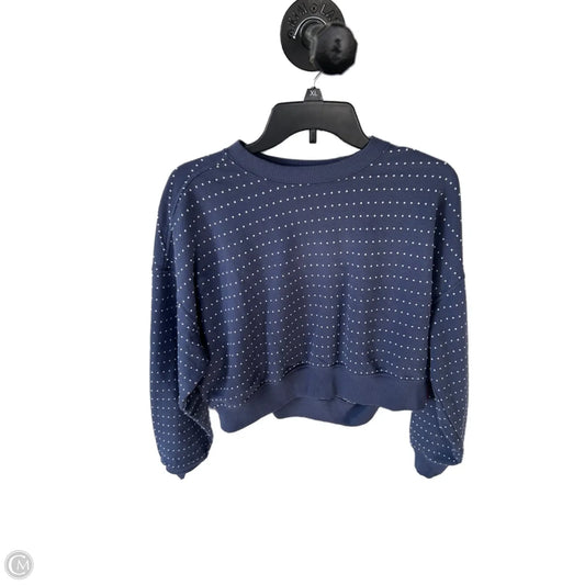 Sweatshirt Crewneck By Aerie In Blue & White, Size: Xxs
