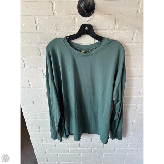 Athletic Top Long Sleeve Crewneck By Clothes Mentor In Green, Size: Xxl