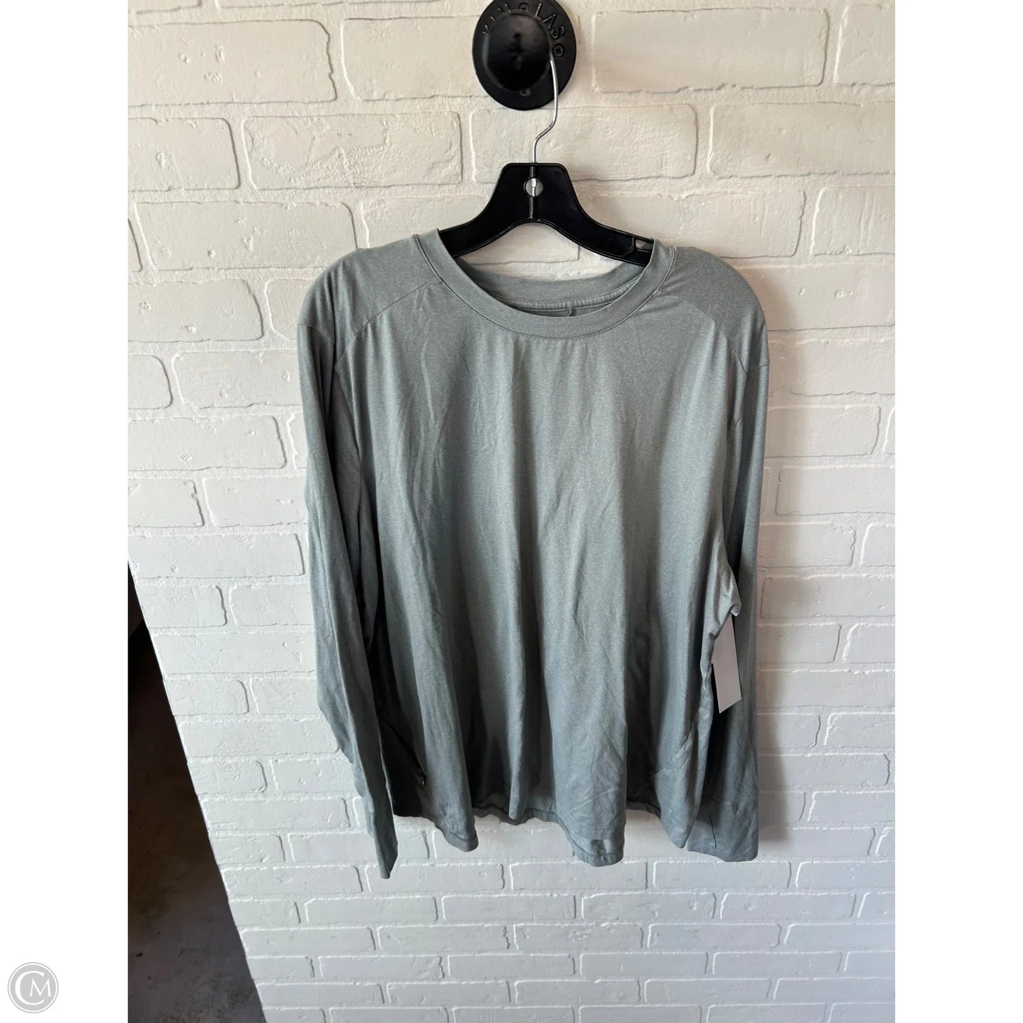 Athletic Top Long Sleeve Crewneck By Clothes Mentor In Grey, Size: Xxl