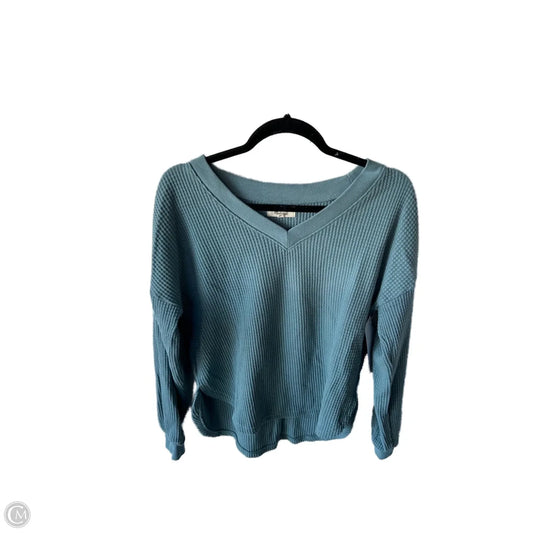 Top Long Sleeve By Madewell In Blue, Size: S