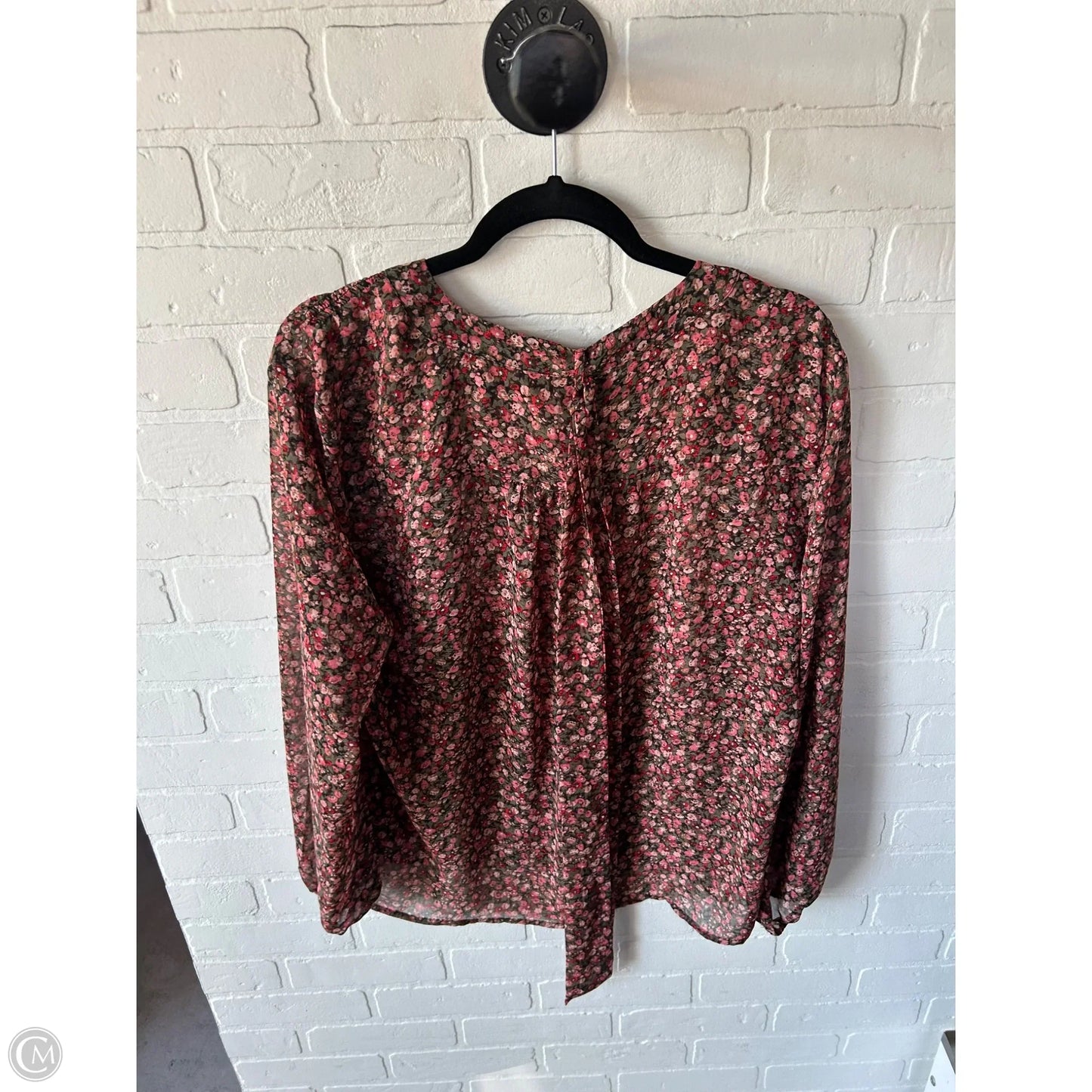 Top Long Sleeve By New York And Co In Orange, Size: Xl