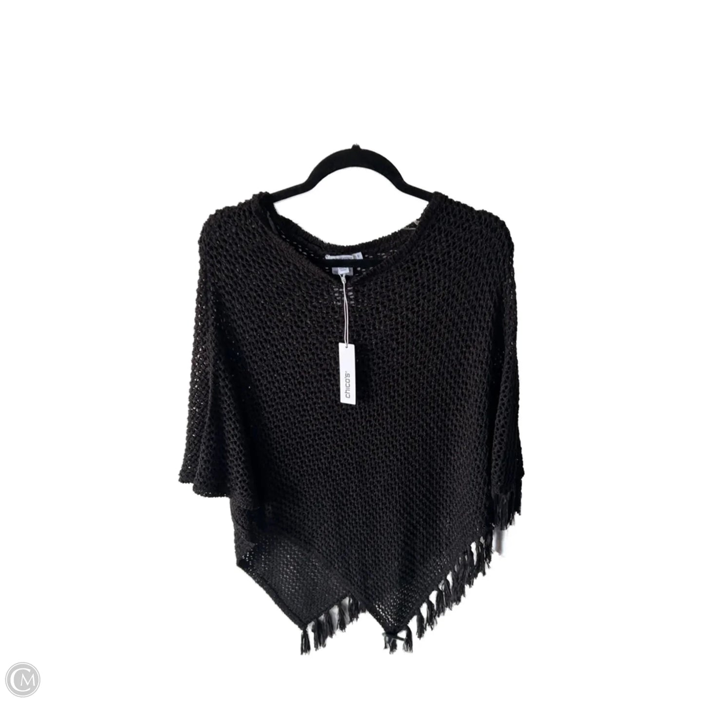 Poncho By Chicos In Black, Size: S