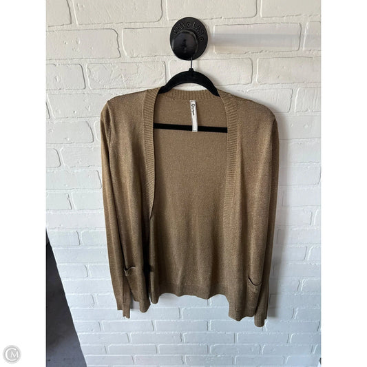 Sweater Cardigan By Clothes Mentor In Gold, Size: S