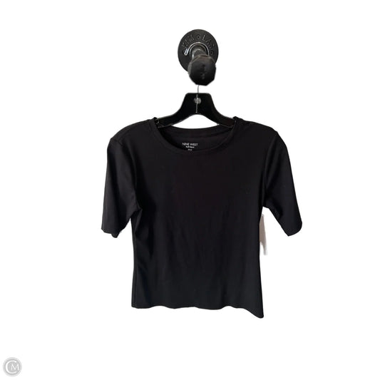 Top Short Sleeve By Nine West Apparel In Black, Size: Mp