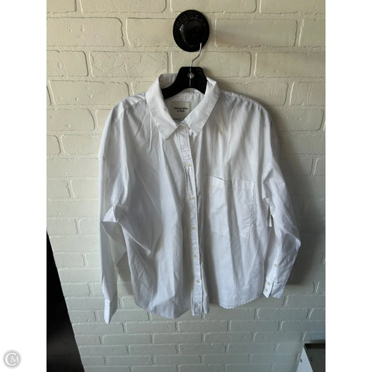 Top Long Sleeve By Abercrombie And Fitch In White, Size: M