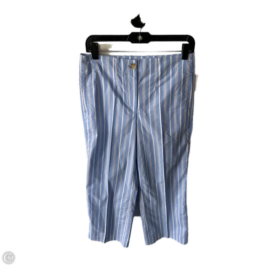 Pants Wide Leg By Talbots In Blue & White, Size: 4