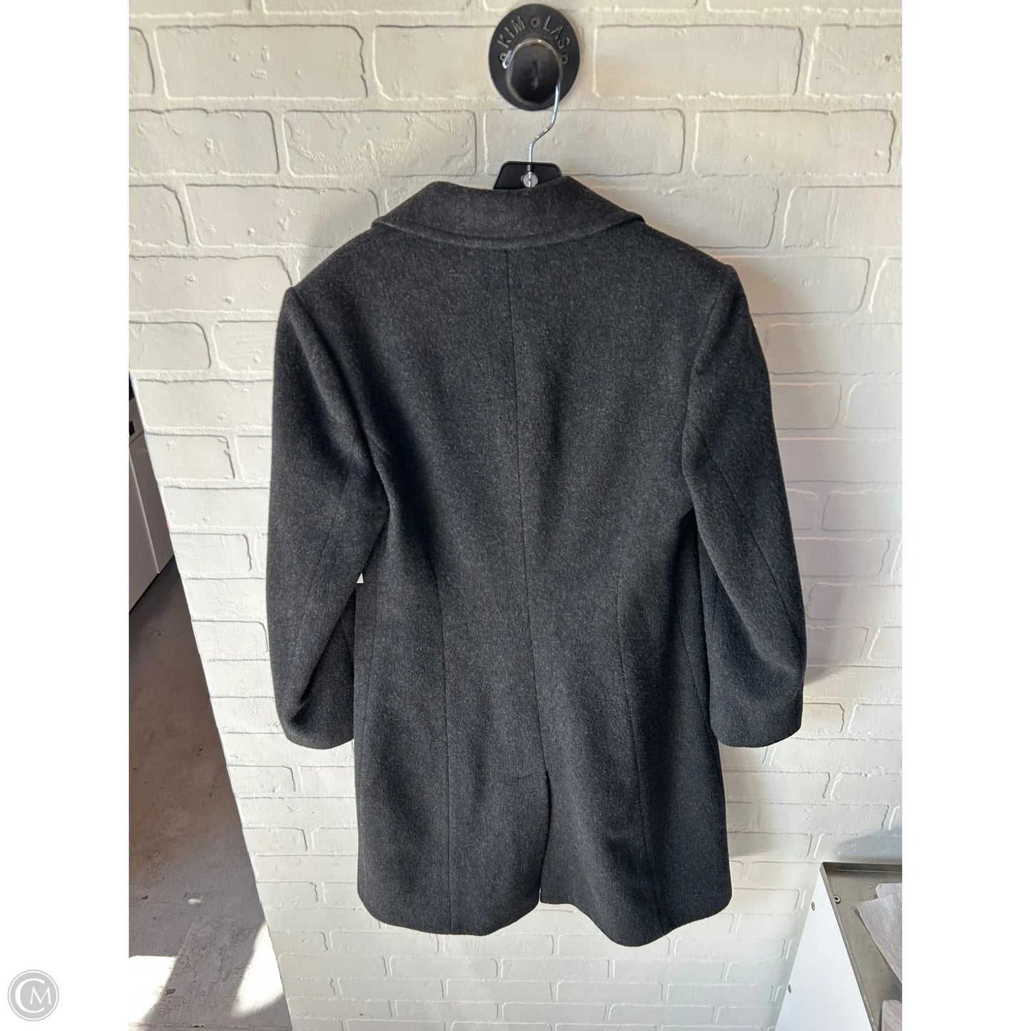 Coat Wool By Calvin Klein In Grey, Size: M