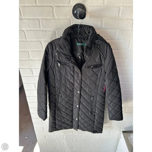 Coat Puffer & Quilted By Lauren By Ralph Lauren In Black, Size: S