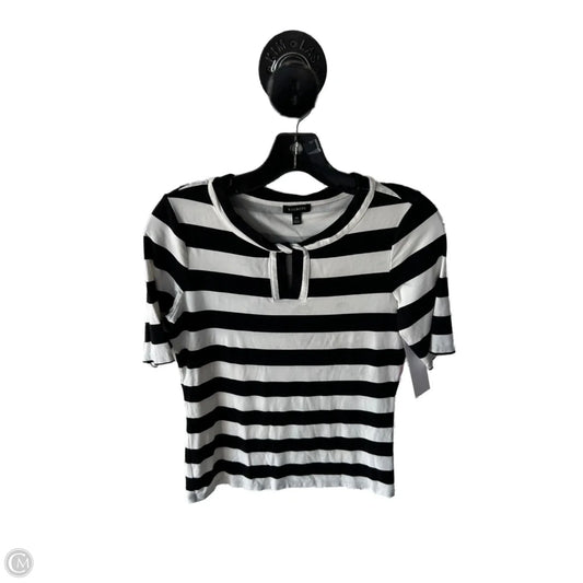 Top Short Sleeve By Talbots In Black & White, Size: Xs