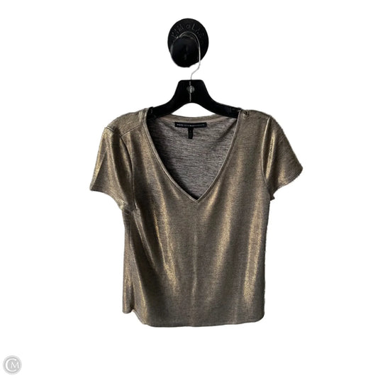 Top Short Sleeve By White House Black Market In Gold, Size: S