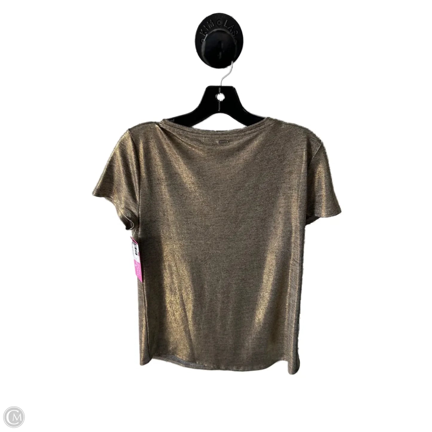 Top Short Sleeve By White House Black Market In Gold, Size: S
