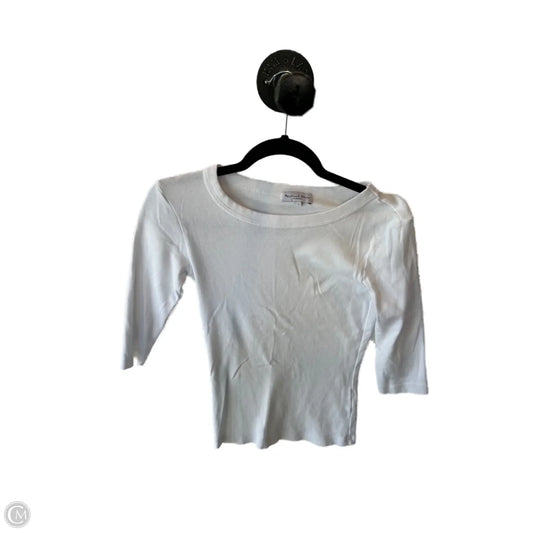 Top 3/4 Sleeve Basic By Michael Stars In White, Size: S