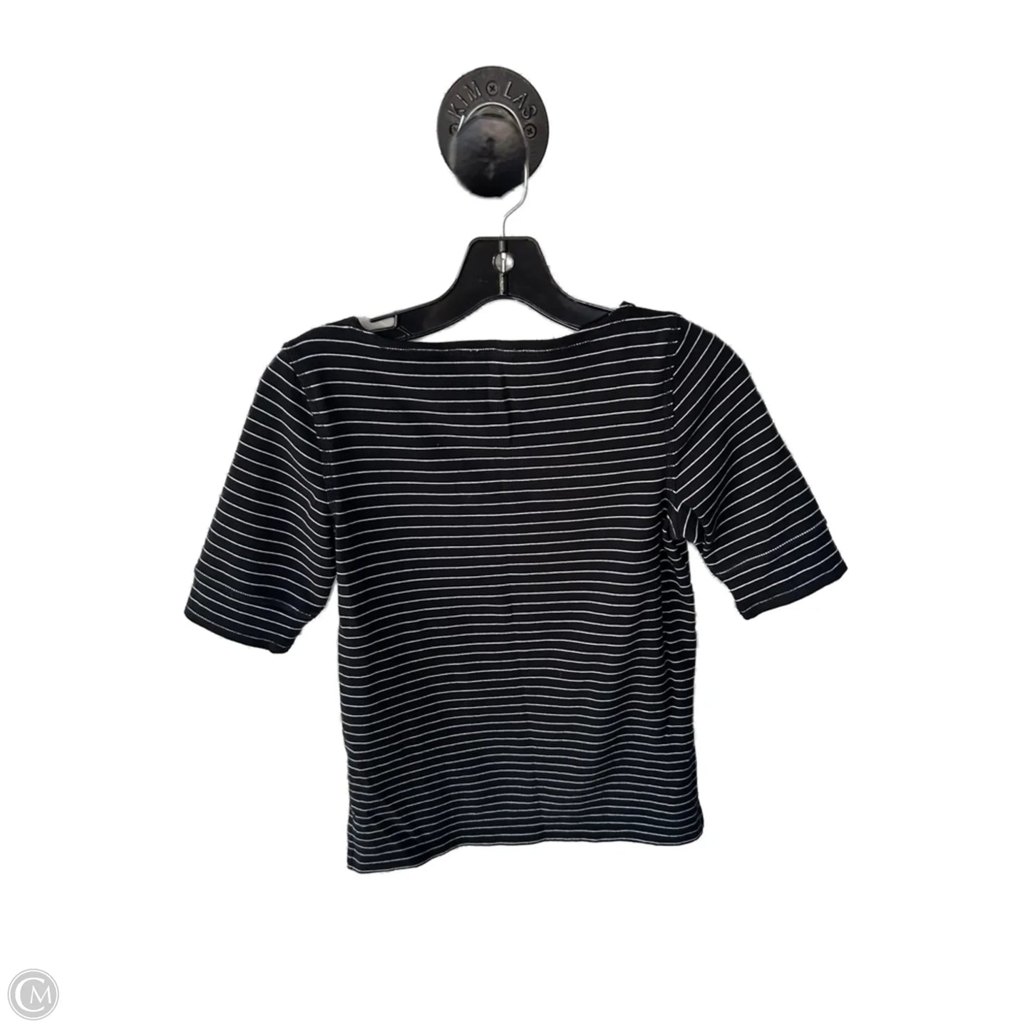 Top Short Sleeve Basic By Madewell In Black & White, Size: S