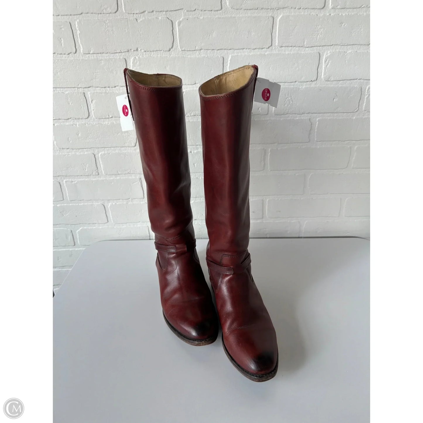 Boots Designer By Frye In Red, Size: 8.5