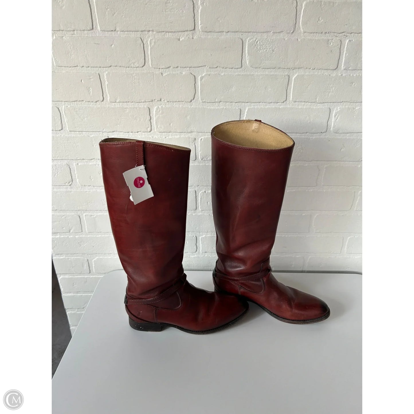 Boots Designer By Frye In Red, Size: 8.5