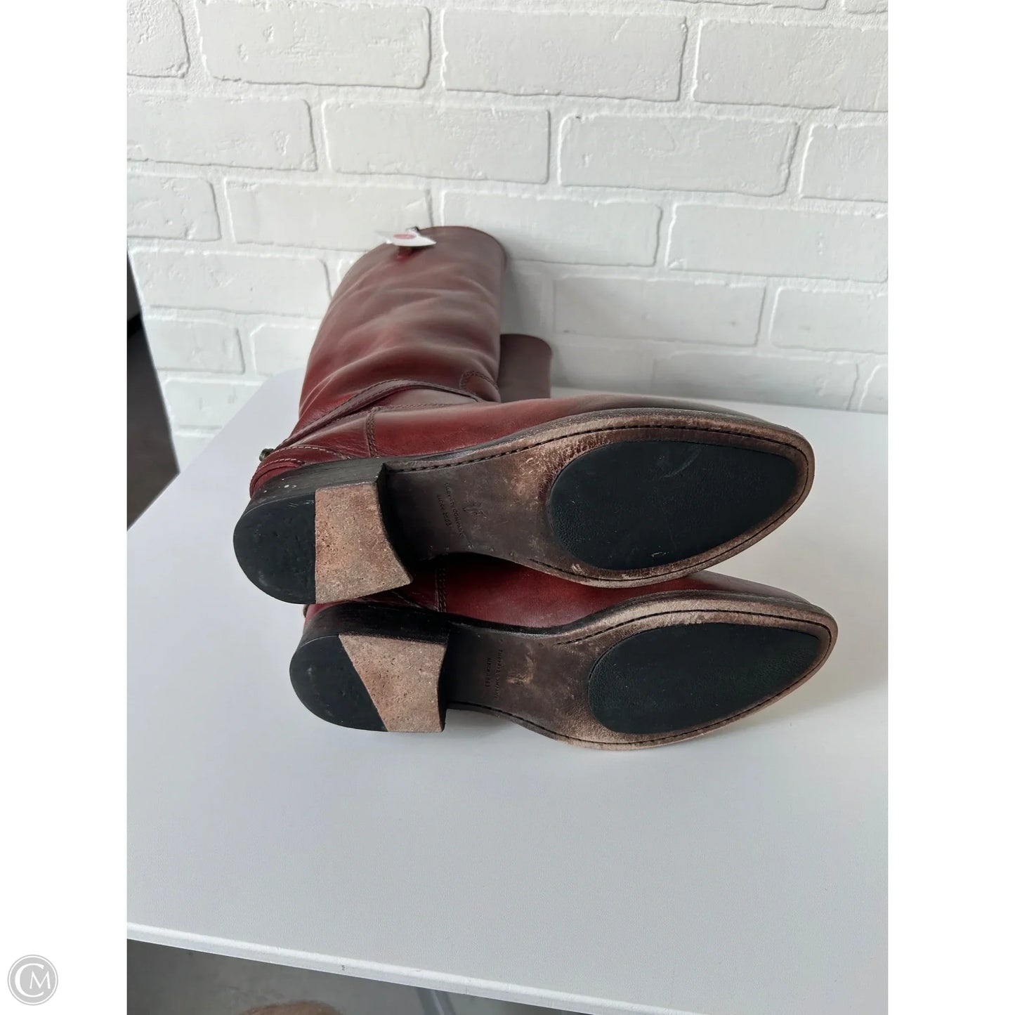 Boots Designer By Frye In Red, Size: 8.5