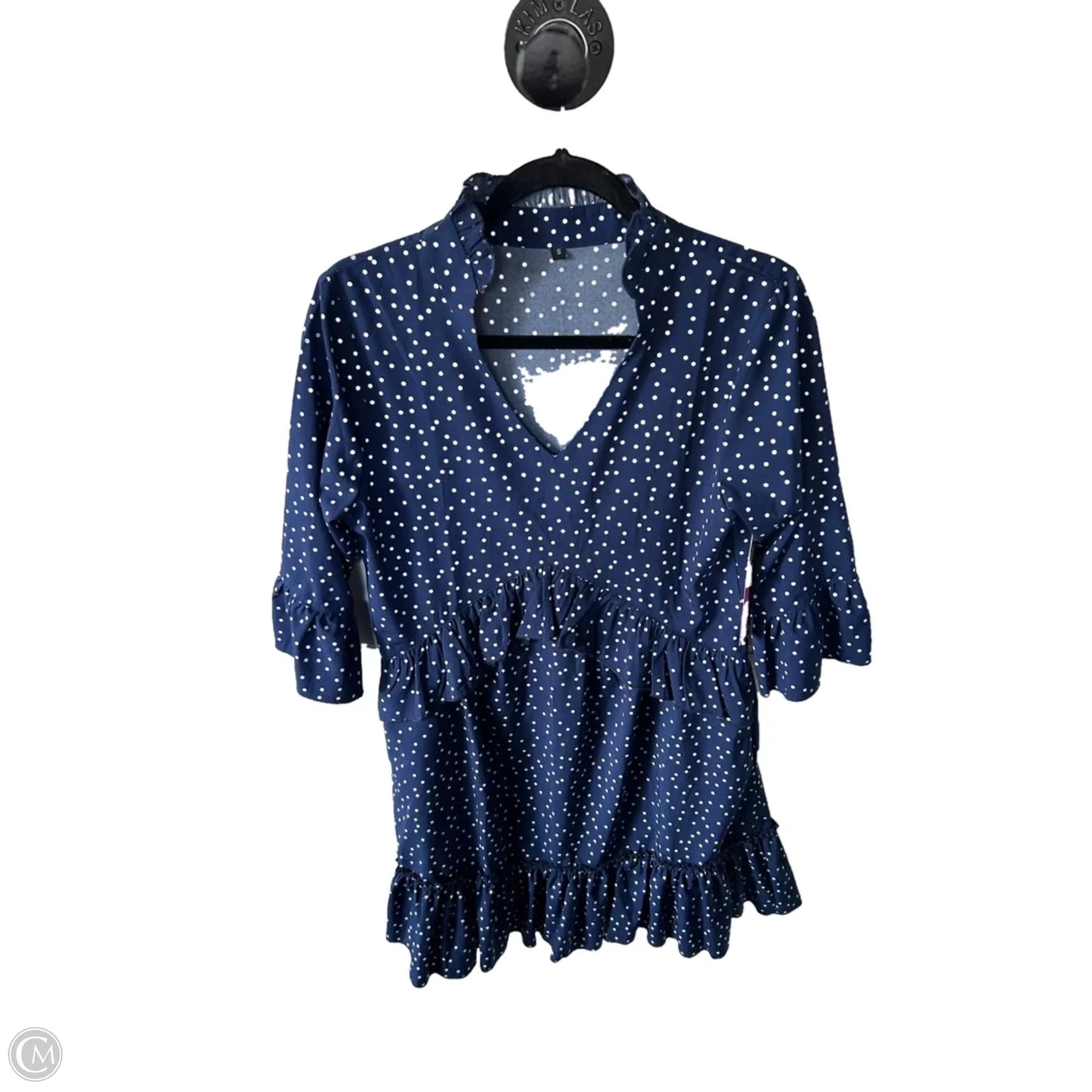 Dress Casual Short By Clothes Mentor In Blue & White, Size: S