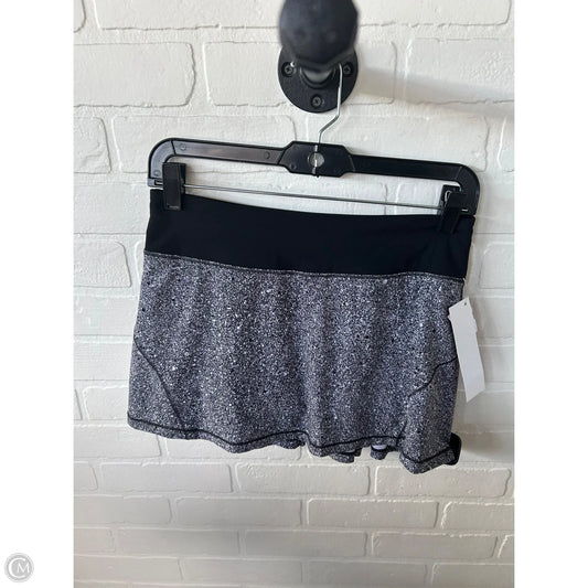 Athletic Skort By Lululemon In Black & White, Size: 4