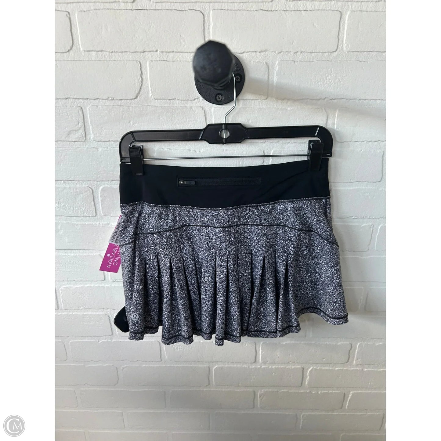 Athletic Skort By Lululemon In Black & White, Size: 4