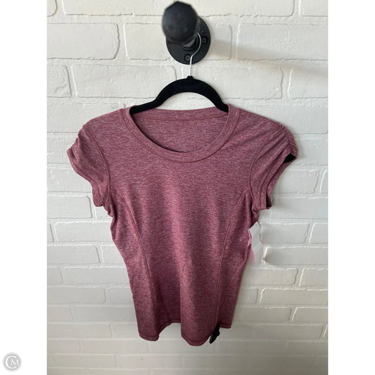 Athletic Top Short Sleeve By Lululemon In Red, Size: S