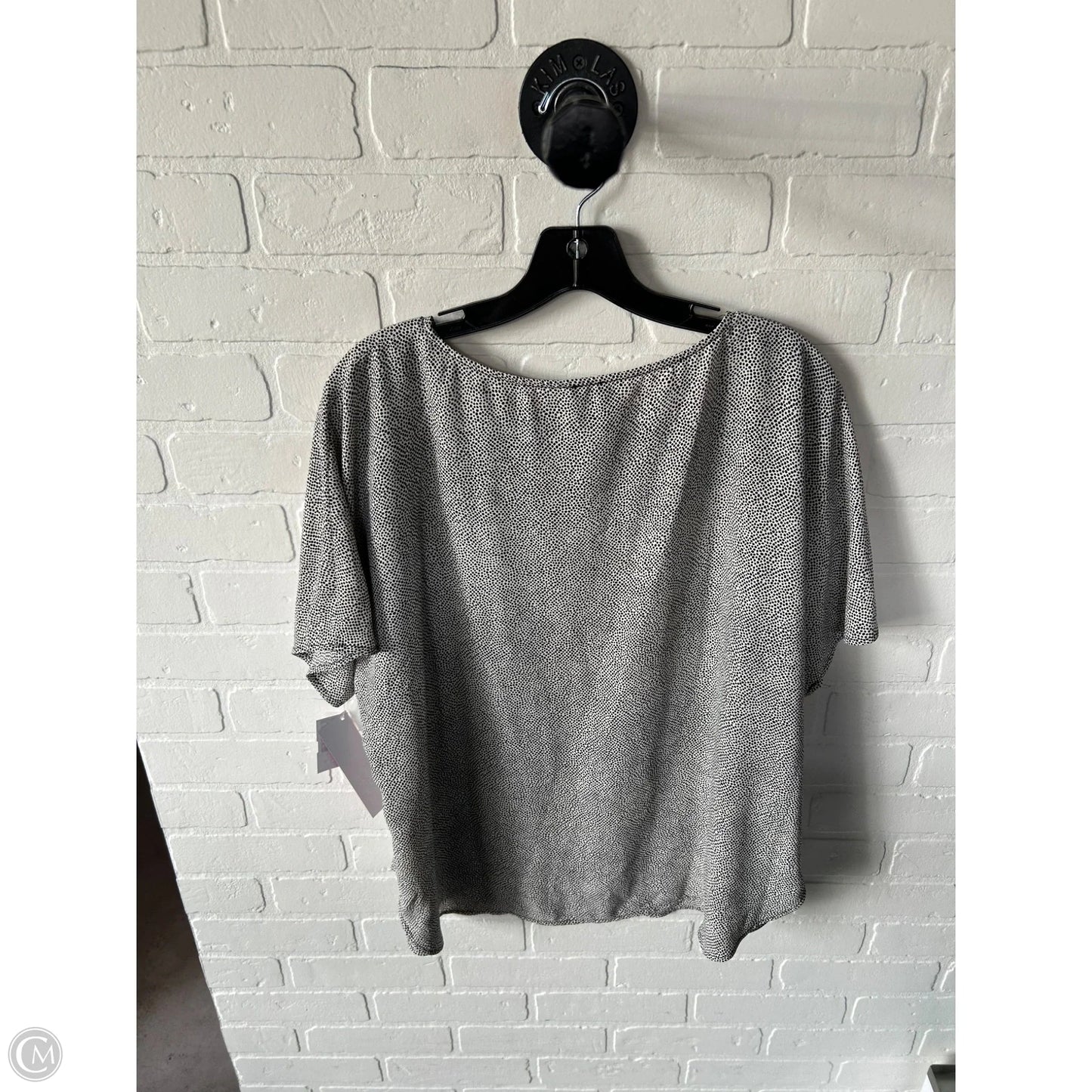 Top Short Sleeve By Anne Klein In Black & White, Size: Xl