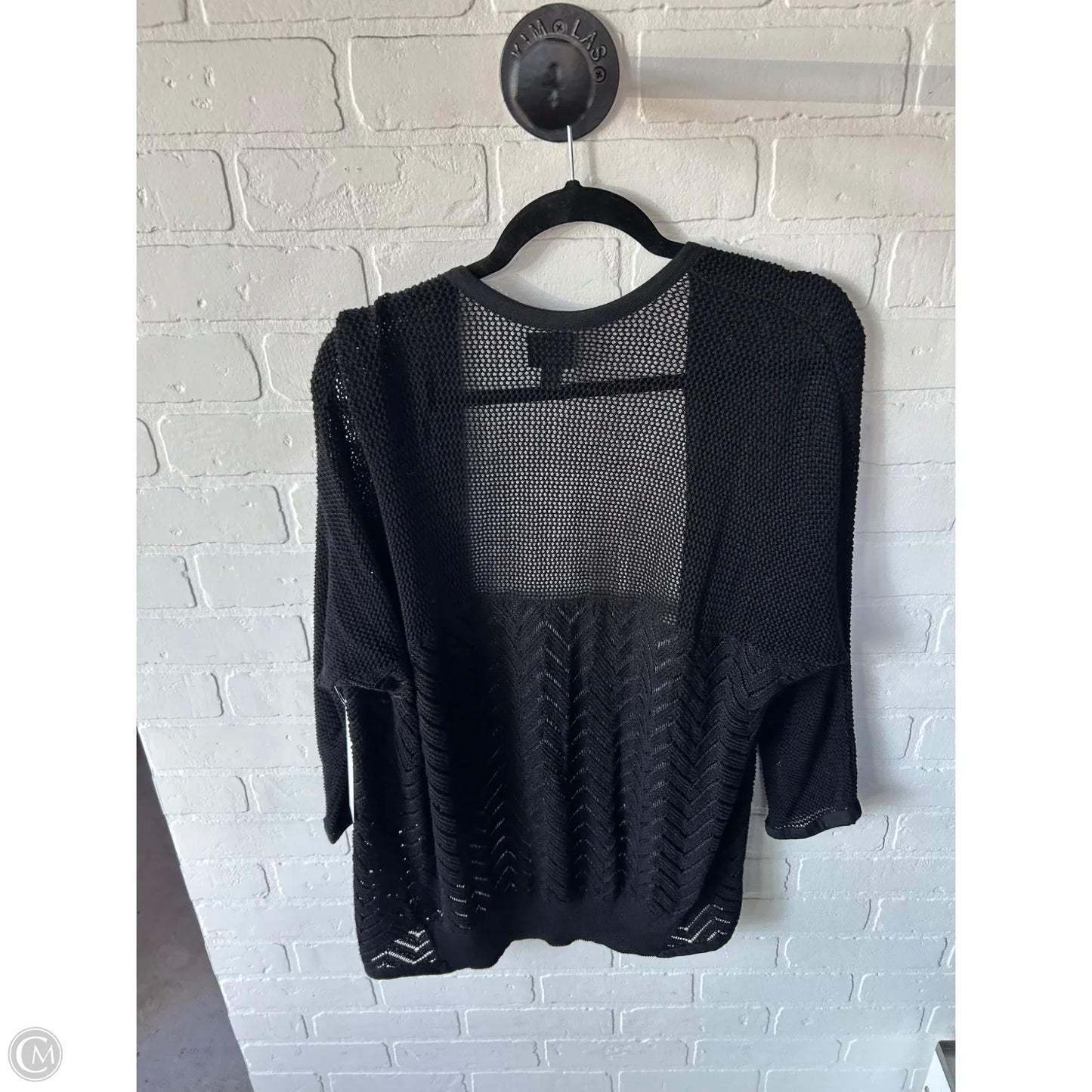 Sweater Cardigan By Jm Collections In Black, Size: Xl
