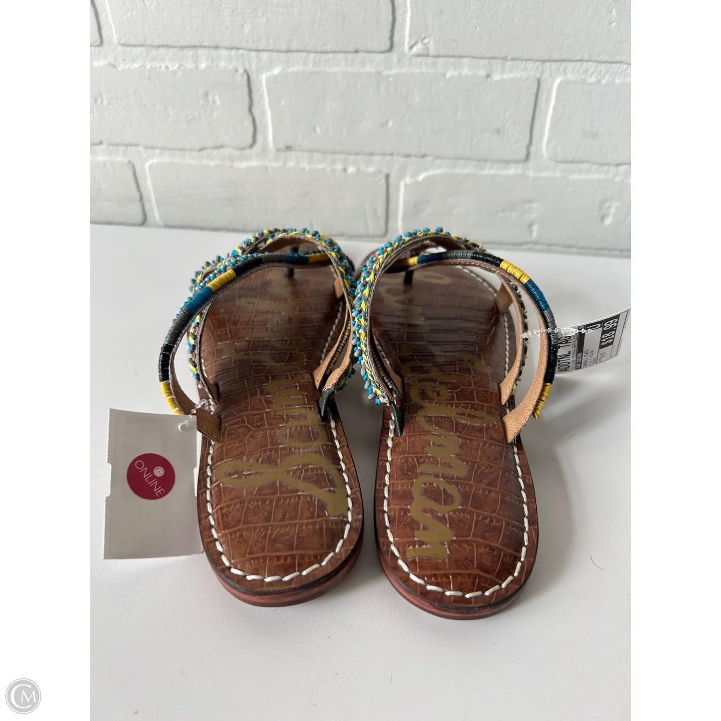 Sandals Flats By Sam Edelman In Blue & Yellow, Size: 8.5