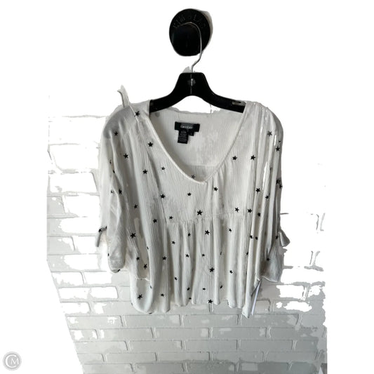 Top 3/4 Sleeve By Karen Kane In Black & White, Size: L