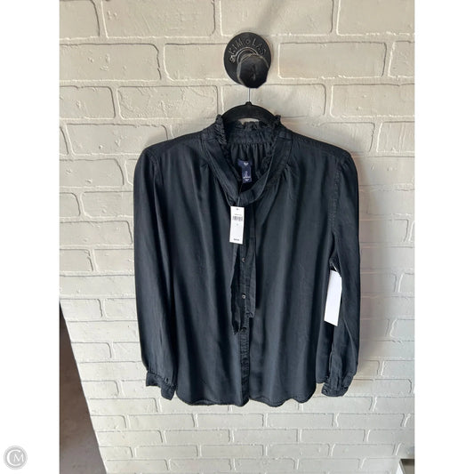 Top Long Sleeve By Gap In Black, Size: L